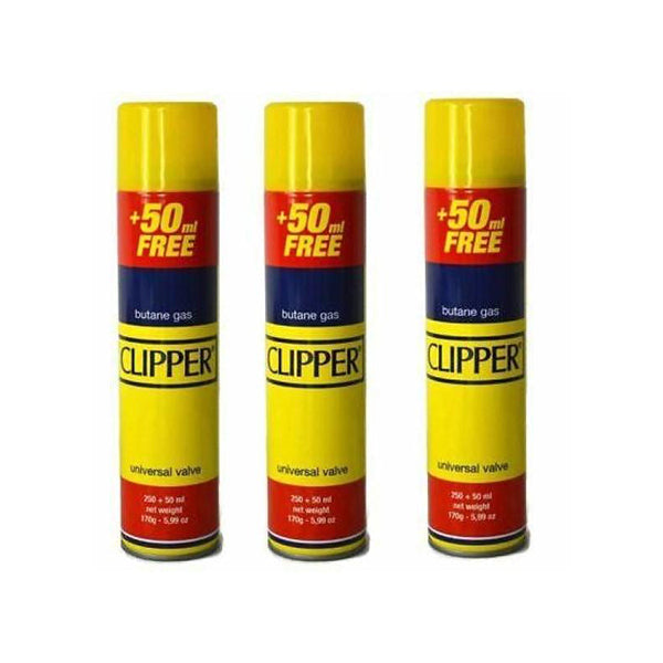 12 x Clipper 300ml Butane Gas With Adapter Cap Smoking Products Clipper 