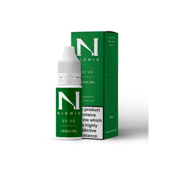 18mg Nic Nic Flavourless Nicotine Shot 10ml 50VG E-liquids Nic Nic 