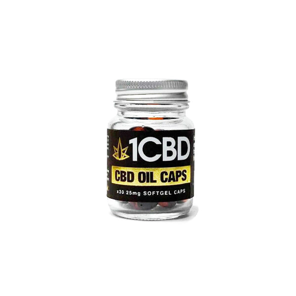 1CBD Soft Gel Capsules 25mg CBD 30 Capsules CBD Products 1CBD 