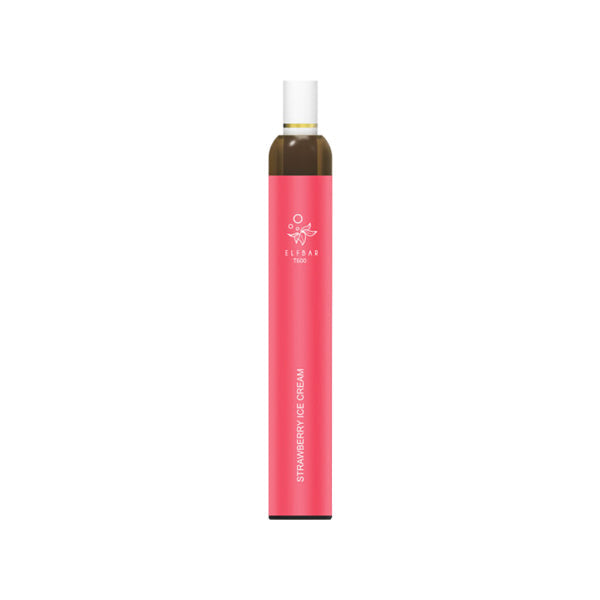 20mg Elf Bar T600 Disposable Vape Device with Filters 600 Puffs Vape Kits ELF Bar Strawberry Ice Cream 