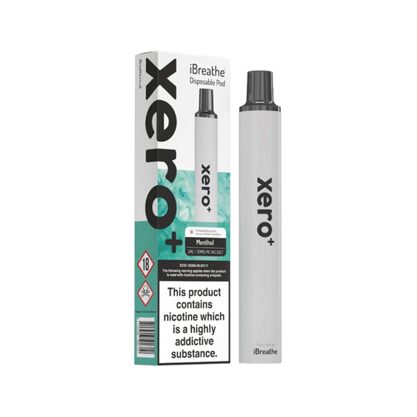20mg iBreathe Xero+ Disposable Vape Pod 600 Puffs Vaping Products iBreather Menthol 