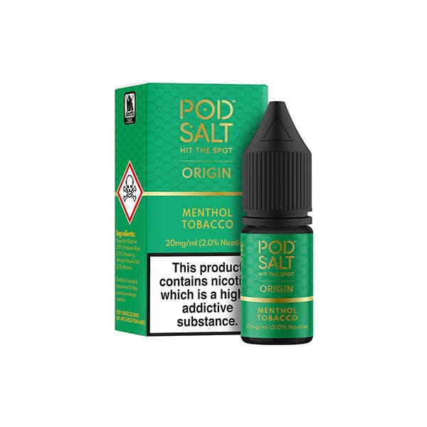 20mg Pod Salt Origins 10ml Nic Salt (50VG/50PG) E-liquids Pod Salt Menthol Tobacco 