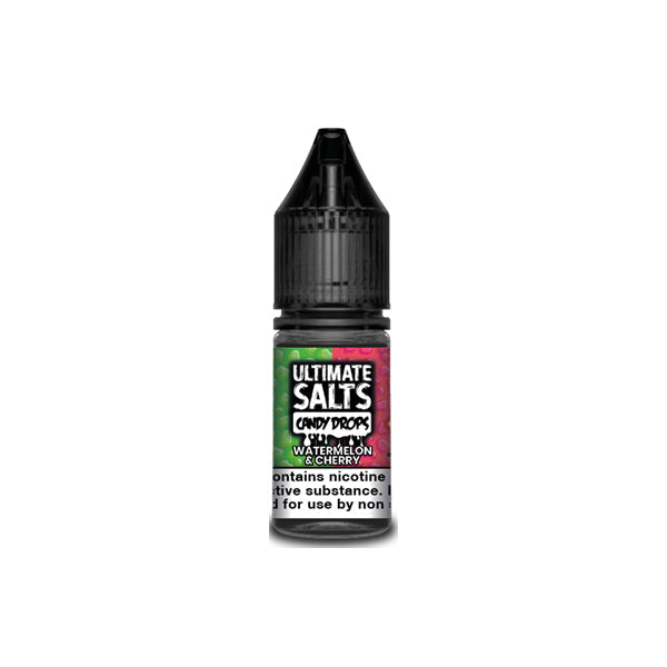 20MG Ultimate Puff Salts Candy Drops 10ML Flavoured Nic Salts E-liquids Ultimate Puff Watermelon & Cherry 