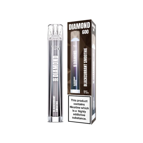 20mg Vapes Bars Diamond 600 Disposable Vape Device 600 Puffs Vaping Products Vapes Bars Blackurrant Smoothie 
