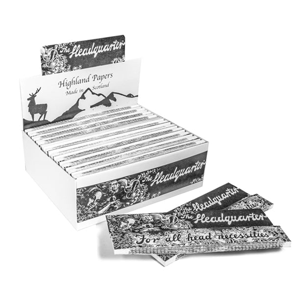 24 Highland Headquarters King Size Rolling Paper & Tips Smoking Products Highland 