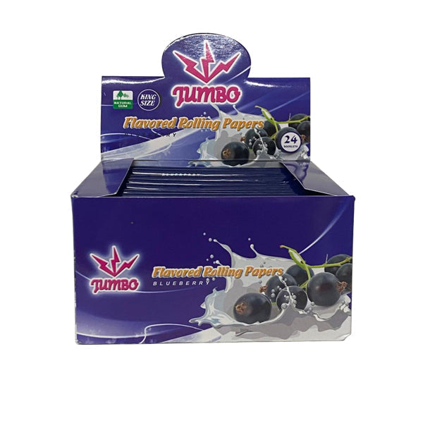 24 Jumbo Flavoured King Size Rolling Papers Smoking Products Jumbo Blueberry 