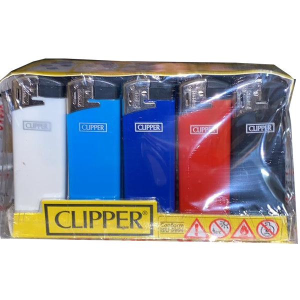 25 Clipper Flat Fit Translucent Electronic Lighters - TK21R Smoking Products Clipper 