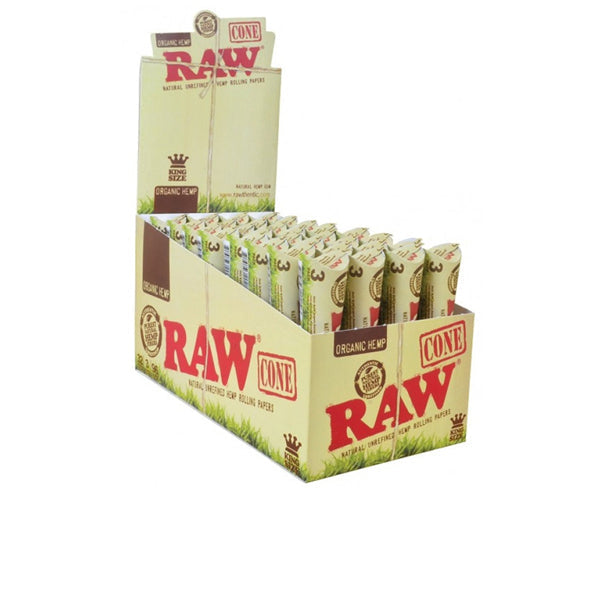 3 x 32 RAW Organic Hemp King Sized Pre-Rolled Cones Smoking Products Raw 