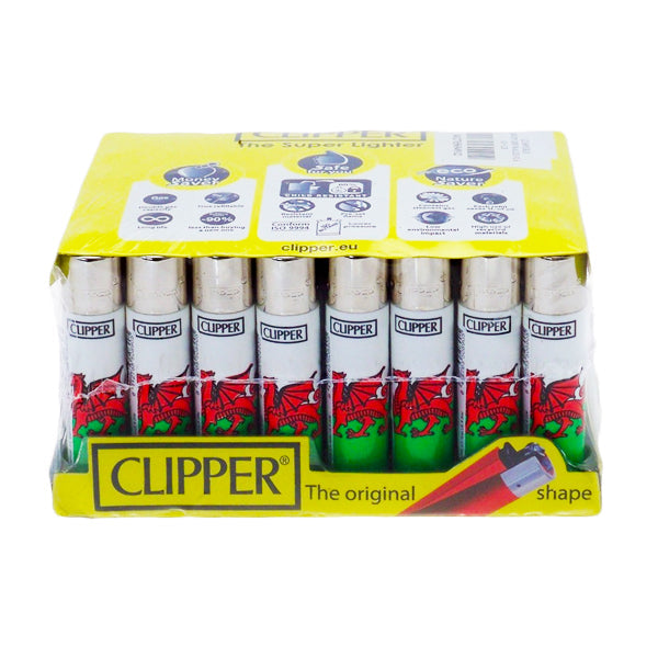 40 Clipper Refillable Classic Lighters Wales Flag - CL5C047UKH Smoking Products Clipper 