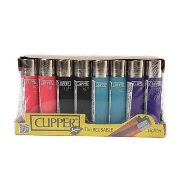 40 Clipper Soft Touch Refillable Lighters Smoking Products Clipper 