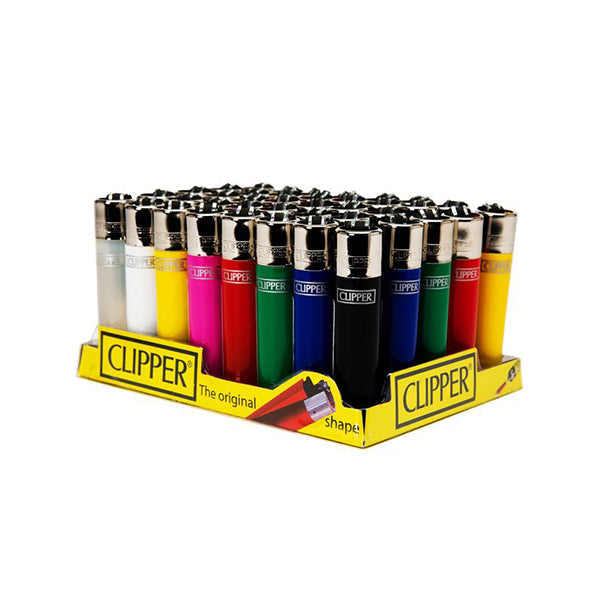 40 Clipper Solid Colour Refillable Classic Lighters - CP115UKH Smoking Products Clipper 