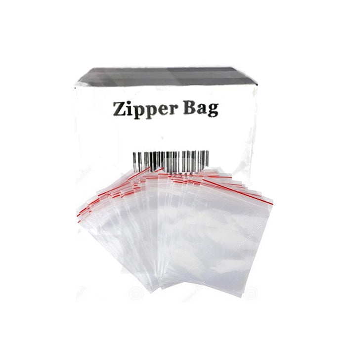 5 x Zipper Branded 100mm x 100mm Clear Bags Smoking Products Zipper 
