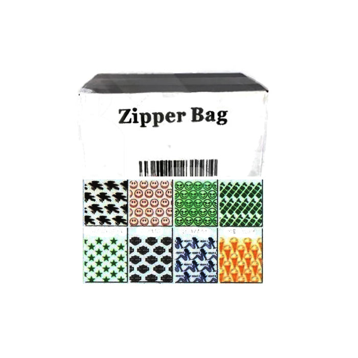 5 x Zipper Branded 2 x 2 Printed Baggies Smoking Products Zipper 