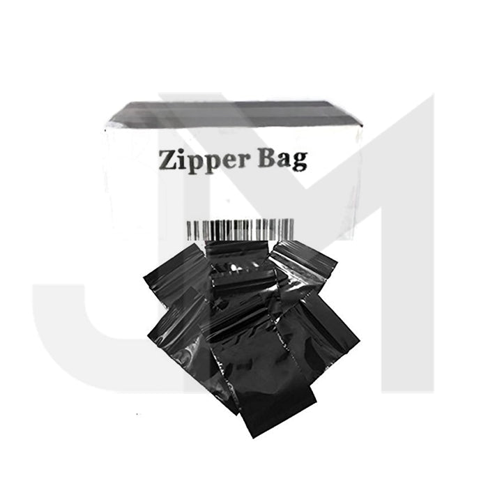 5 x Zipper Branded 30mm x 30mm Black Bags Smoking Products Zipper 