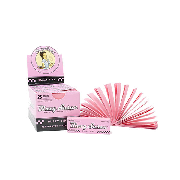 50 Blazy Susan Pink Rolling Tips Smoking Products Blazy Susan 