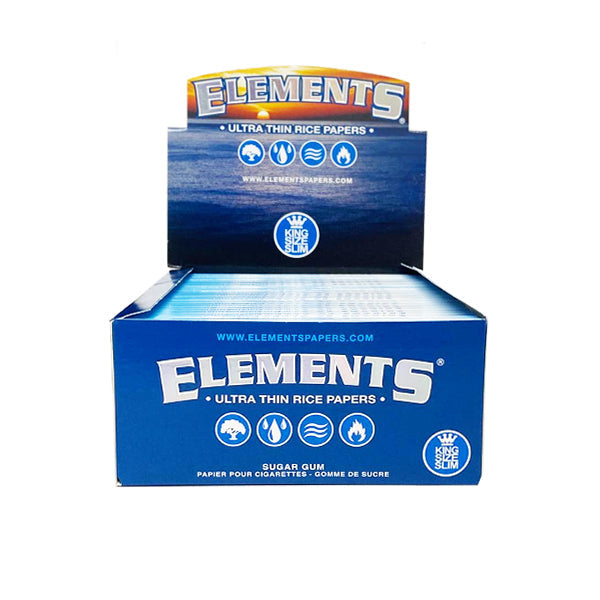 50 Elements King Size Slim Ultra Thin Papers Smoking Products Elements 
