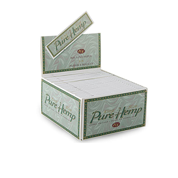 50 Pure Hemp King Size Un-Bleached Rolling Papers Smoking Products Pure Hemp 