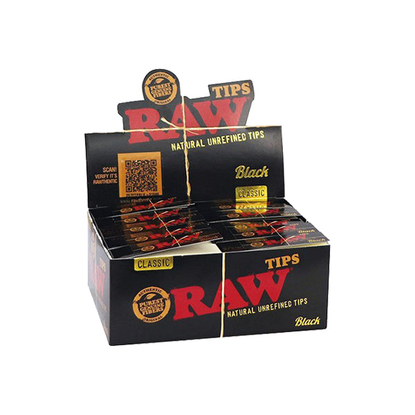 50 Raw Black Standard Classic Tips Smoking Products Raw 