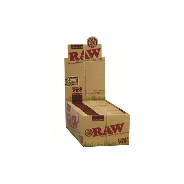 50 Raw Single Wide Organic Hemp Rolling Papers Smoking Products Raw 