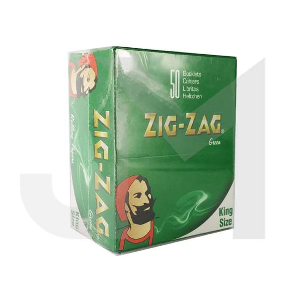 50 Zig-Zag Green King Size Rolling Papers Smoking Products Zig-Zag 