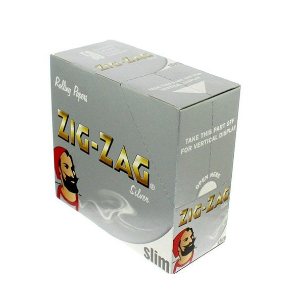 50 Zig-Zag Silver King Size Slim Rolling Papers Smoking Products Zig-Zag 
