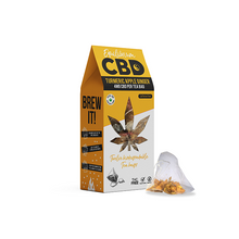 Load image into Gallery viewer, Equilibrium CBD 48mg Full Spectrum Turmeric &amp; Ginger Tea Bags Box of 12 (BUY 2 GET 1 FREE)
