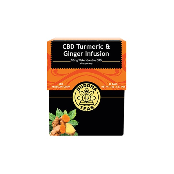 Buddha Teas 5mg CBD Tea Bags - Turmeric & Ginger Infusion CBD Products Buddha Teas 