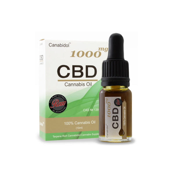 Canabidol 1000mg CBD Raw Cannabis Oil Drops 10ml CBD Products Canabidol 
