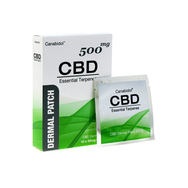 Canabidol 500mg CBD Dermal CBD Patches - 10 Patches CBD Products Canabidol 