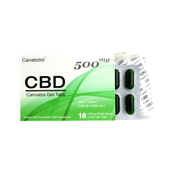 Canabidol 500mg CBD Gel-Tabs 10 Capsules CBD Products Canabidol 