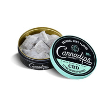 Load image into Gallery viewer, Cannadips 150mg CBD Snus Pouches - Natural Mint CBD Products Cannadips 
