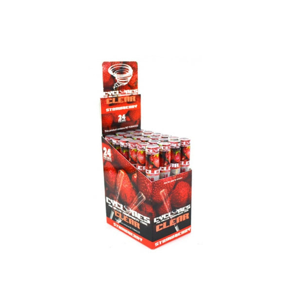 Cyclones Pre Rolled Clear Cones - 24 pack Smoking Products cyclone Strawberry 