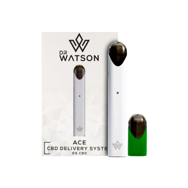 Dr Watson 120mg CBD Vape Pod System CBD Products Dr Watson White 
