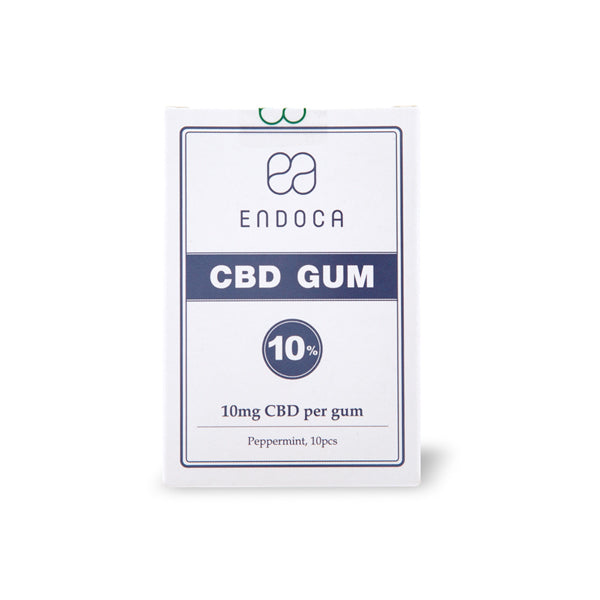 Endoca 100mg CBD Peppermint Chewing Gum - 10 Pcs CBD Products Endoca 