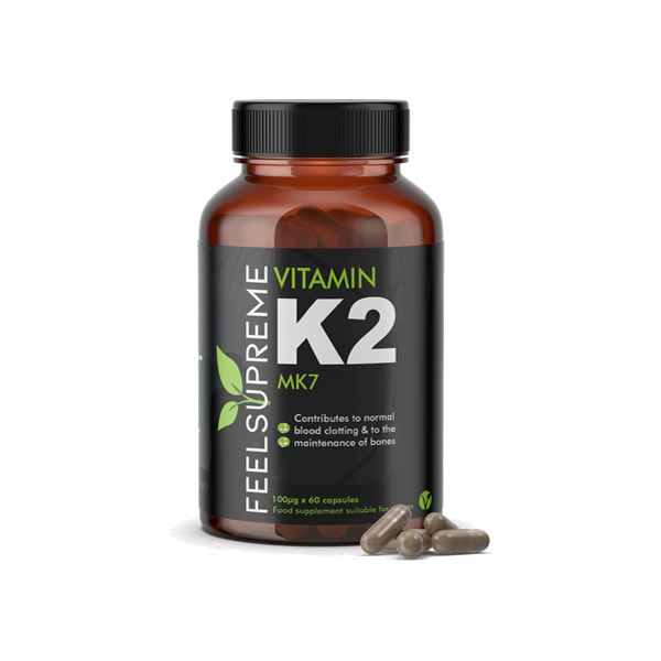 Feel Supreme 6000ug Vitamin K2 MK7 Capsules - 60 Caps CBD Products Feel Supreme 