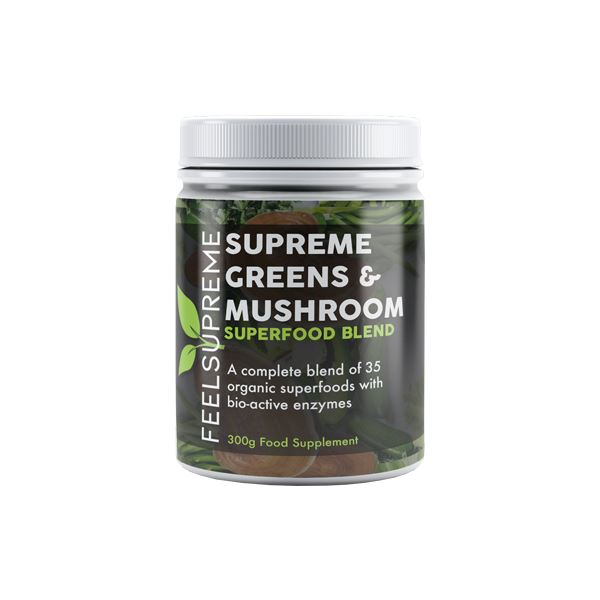 Feel Supreme Supreme Greens & Mushroom Superfood Blend - 300g CBD Products Feel Supreme 