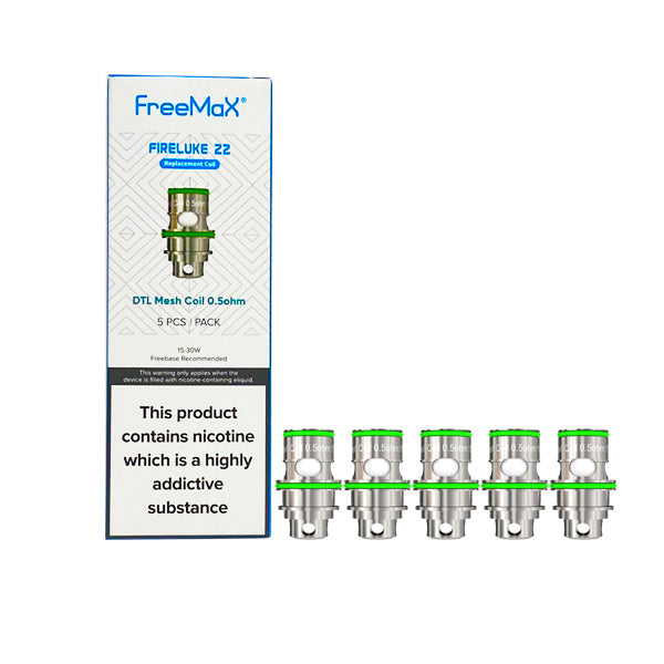 FreeMax Fireluke 22 Replacement Mesh Coils MTL 1.5ohms/DTL 0.5ohms Coils FreeMax MTL 1.5ohms 