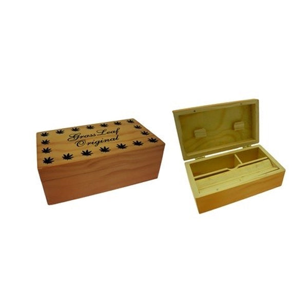 Grass Leaf Original Medium Wooden Storage Box Smoking Products Grassleaf 