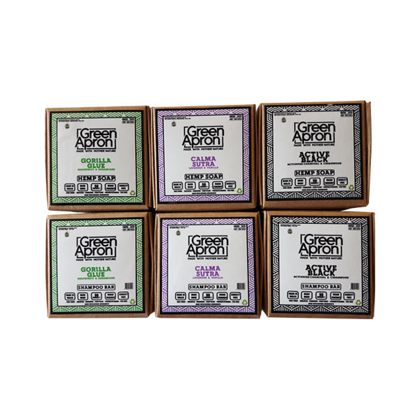Green Apron 100mg CBD Soap & Shampoo - 6 Pack CBD Products Green Apron 