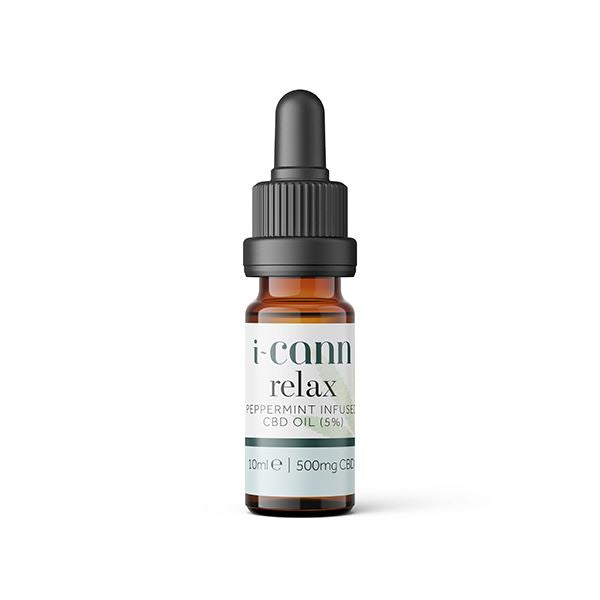 i-Cann Relax 5% Peppermint Infused CBD Oil - 10ml CBD Products i-Cann 