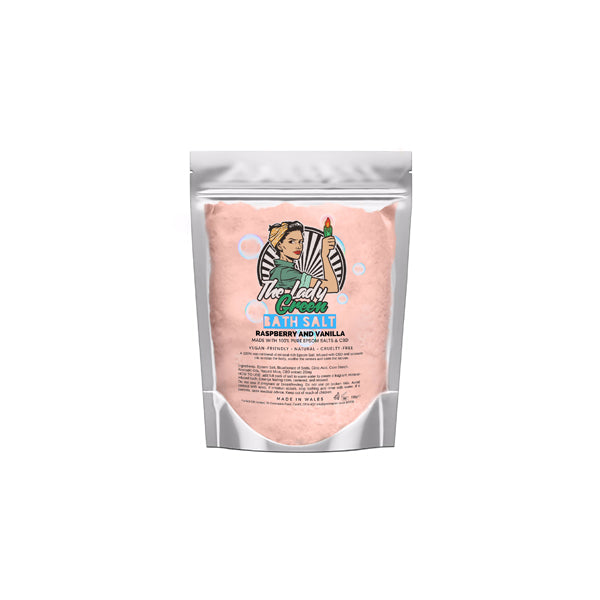 Lady Green 20mg CBD Raspberry & Vanilla Bath Salts - 150g CBD Products Green Apron 