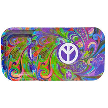 Load image into Gallery viewer, Large Mixed Design Magnetic Metal Rolling Trays with Lid Smoking Products Unbranded 
