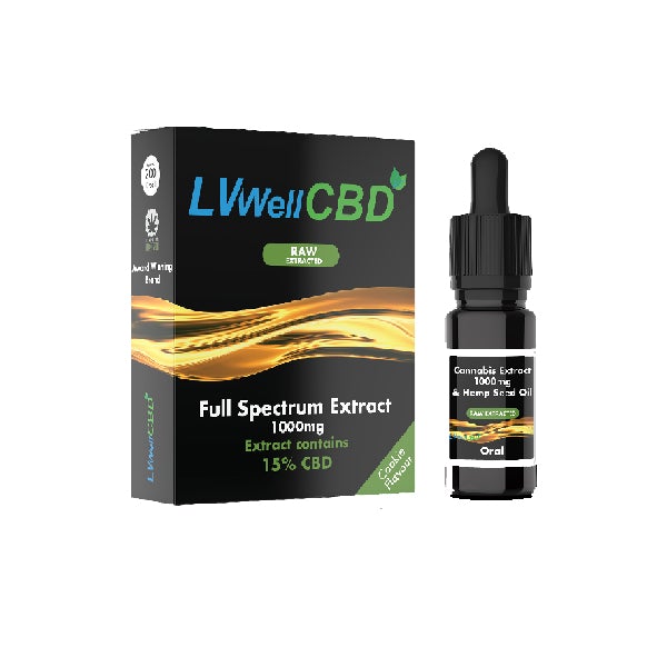 LVWell CBD 1000mg 10ml Raw Cannabis Oil CBD Products LVWell CBD 