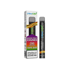 Load image into Gallery viewer, LVWell CBD 150mg Disposable CBD Vape Bar 600 Puffs Vape Kits LVWell CBD Mixed Fruit Chunes 
