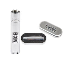 Load image into Gallery viewer, Mr Nice Logo Metal Clipper Lighter - Silver Smoking Products MR Nice 
