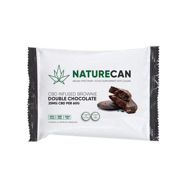 Naturecan 25mg CBD Double Chocolate Brownie 60g CBD Products Naturecan X 1 