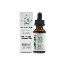 Load image into Gallery viewer, Naturecan 5% 1500mg CBD Broad Spectrum MCT Oil 30ml CBD Products Naturecan 
