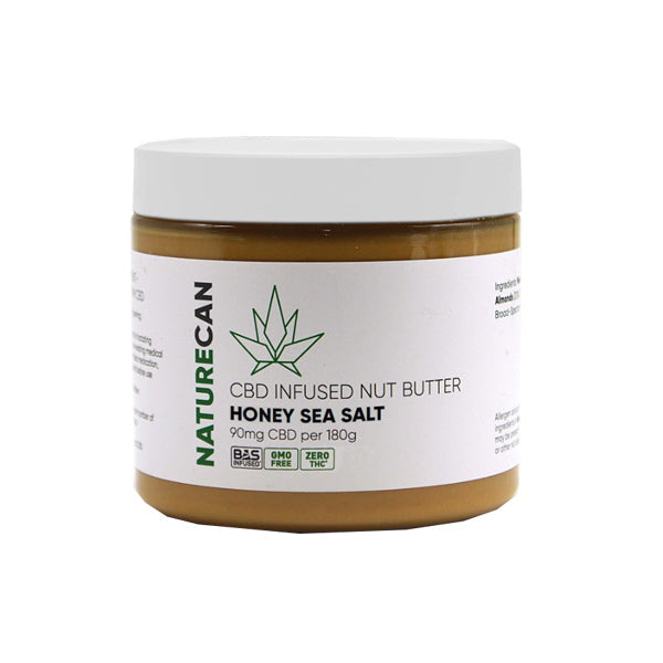 Naturecan 90mg CBD 180g Nut Butter Honey Sea Salt CBD Products Naturecan 