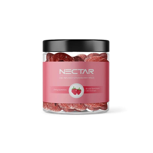 Nectar 500mg Broad Spectrum CBD Strawberry Rings Gummies - 20 Pieces CBD Products Nectar 