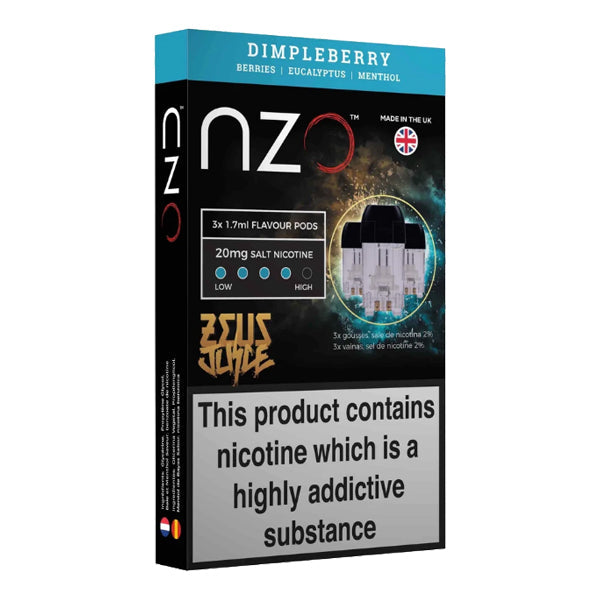 NZO 20mg Zeus Salt Cartridges with Red Liquids Nic Salt (50VG/50PG) E-liquids NZO Dimpleberry 
